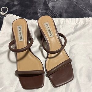 Steve Madden Brown Open-Toe Heels